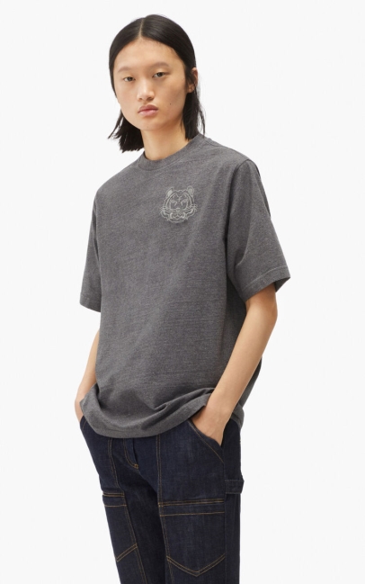 Kenzo Women Re/Kenzo Relaxed Casual T-shirt Anthracite